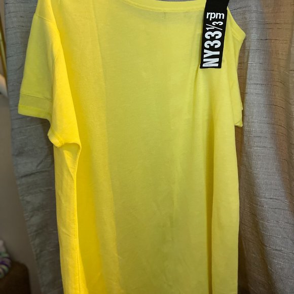 798 qjb zeda style yellow opening ceremony 331/3 rpm women's top-One size-NWT - Picture 3 of 7